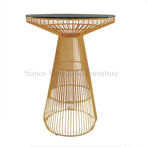 Gold-color-Metal-Wire-Frame-Bar-table
