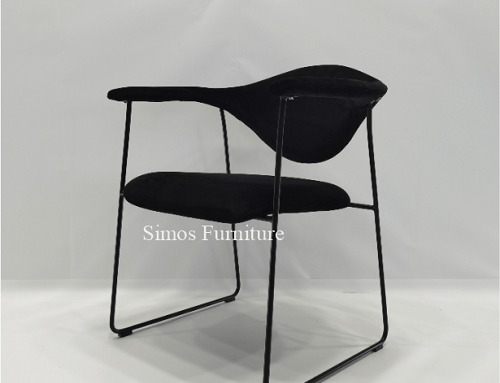 European Style Nordic Simple Black Upholstery Dining Chair 060