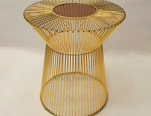 Luxury New Design Gold Metal Wire Side Table